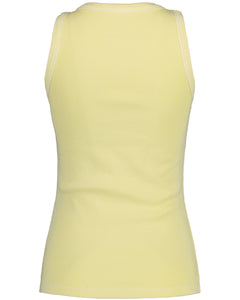 Sunfaded High Neck Rib Tank Top - Lemonade Yellow