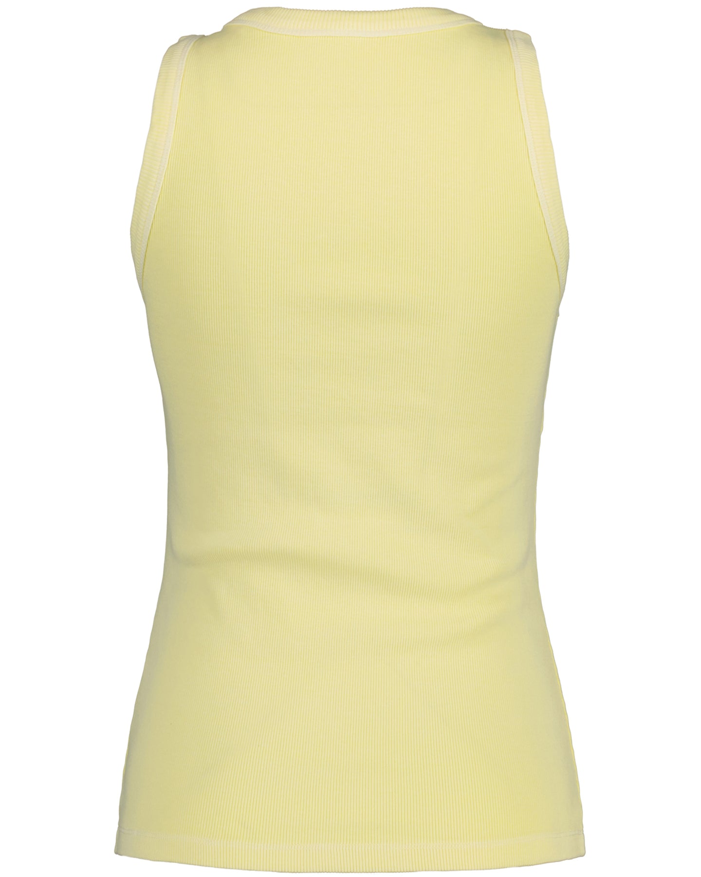 Sunfaded High Neck Rib Tank Top - Lemonade Yellow