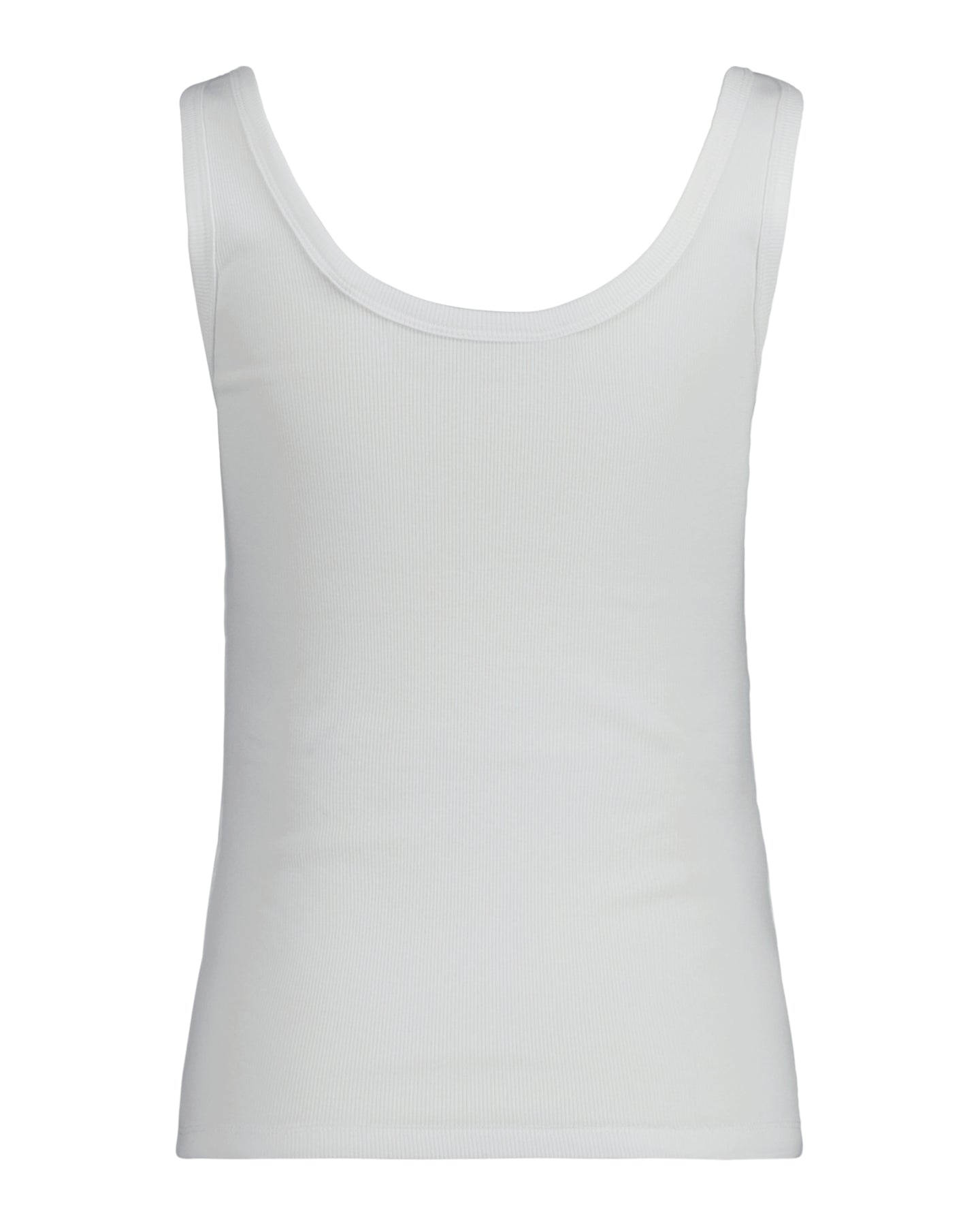 Slim Ribbed Tank Top - White