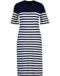 Striped SS T-Shirt Dress - Evening Blue