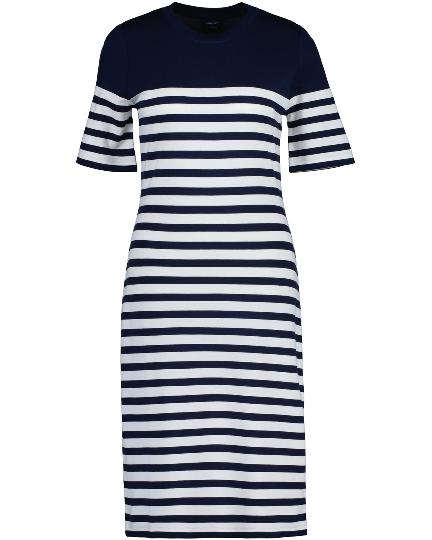 Striped SS T-Shirt Dress - Evening Blue