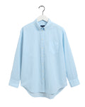 D1. Relaxed Gingham Shirt - Waterfall Blue