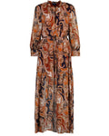 D2. Paisley Flounce Maxi Dress - Golden Orange