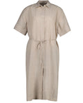 Relaxed Ss Linen Shirt Dress - Horn Beige