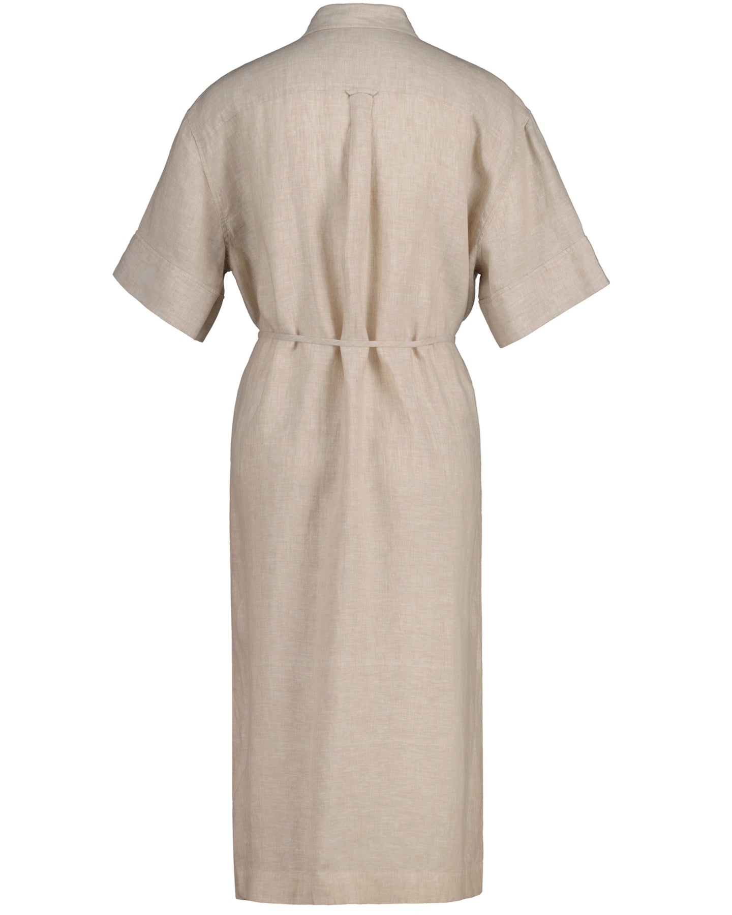 Relaxed Ss Linen Shirt Dress - Horn Beige