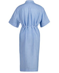 Relaxed Ss Linen Shirt Dress - Gentle Blue