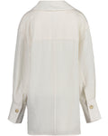 Linen Viscose Shirt Jacket - Eggshell