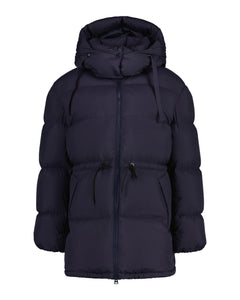 Mid Length Down Jacket - Evening Blue