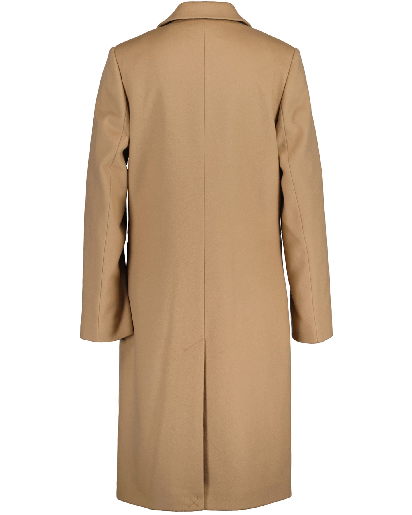 D1. Wool Blend Tailored Coat - Dark Khaki