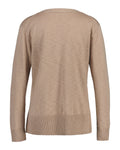 Linen-Blend V-Neck - Horn Beige