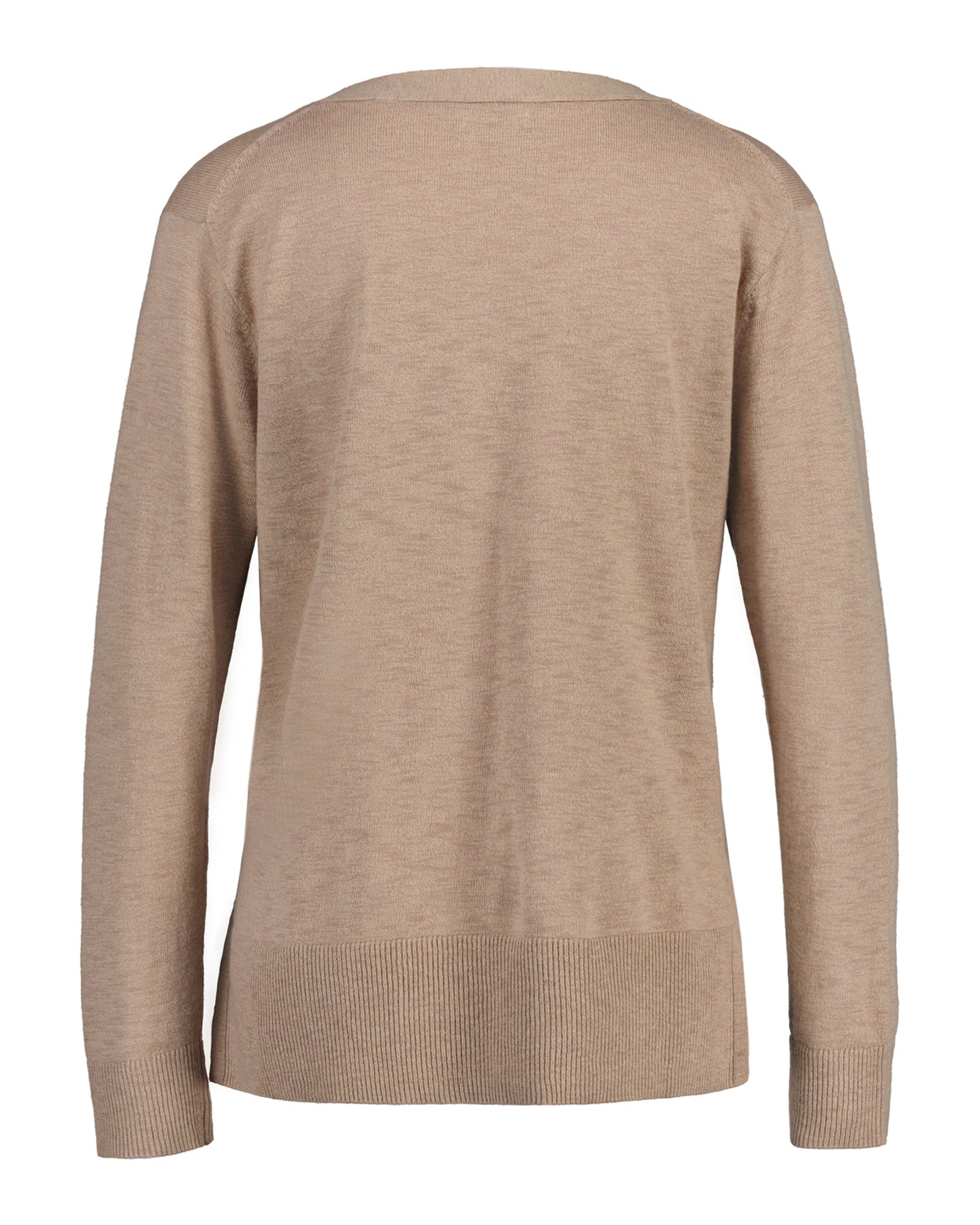 Linen-Blend V-Neck - Horn Beige
