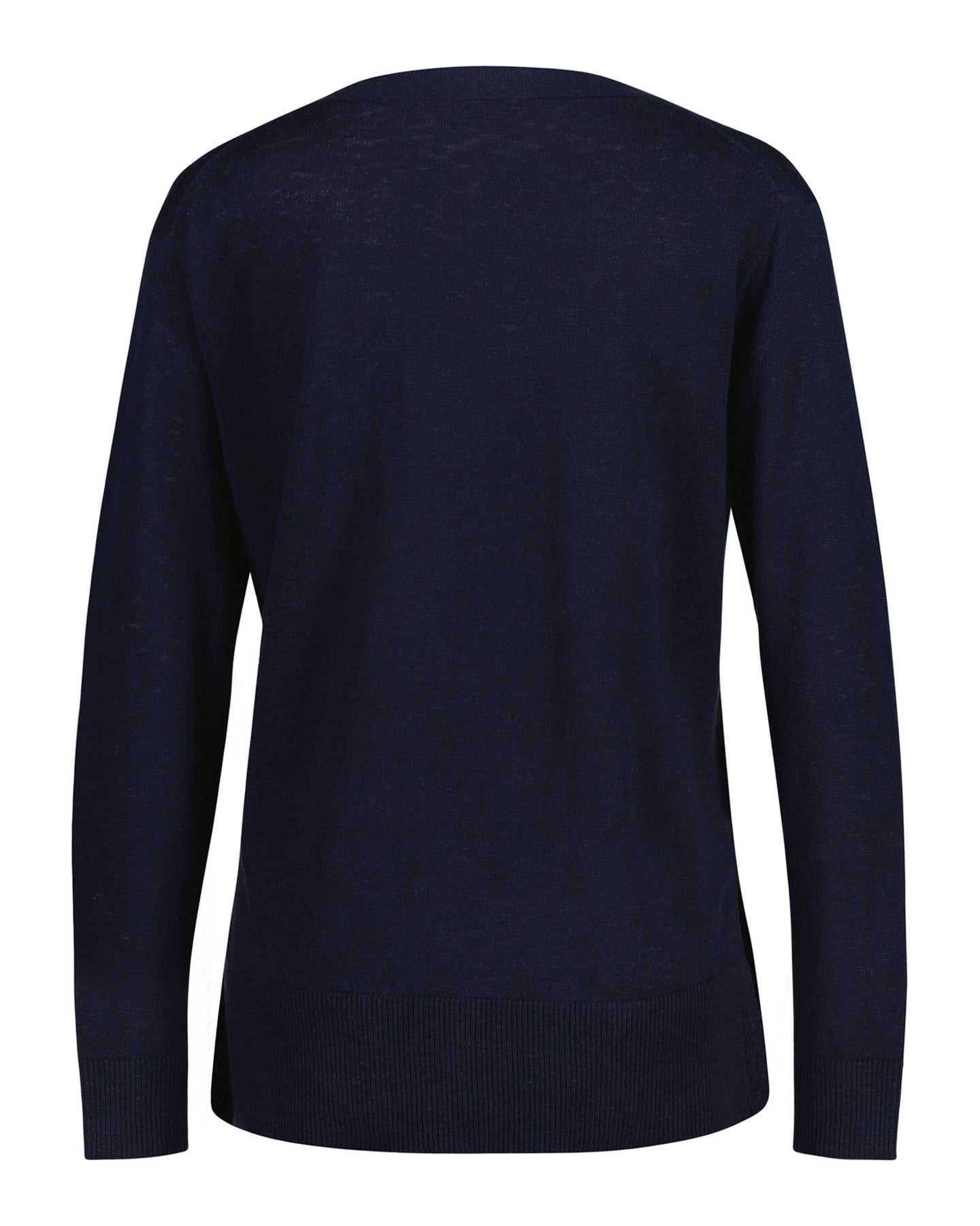 Linen-Blend V-Neck - Evening Blue