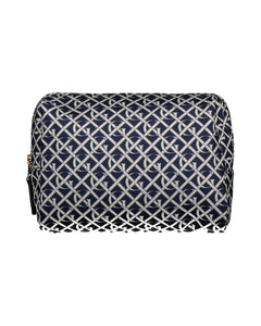 Monogram Print Makeup Bag - Evening Blue