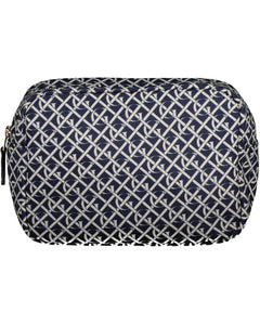 Monogram Print Wash Bag - Evening Blue