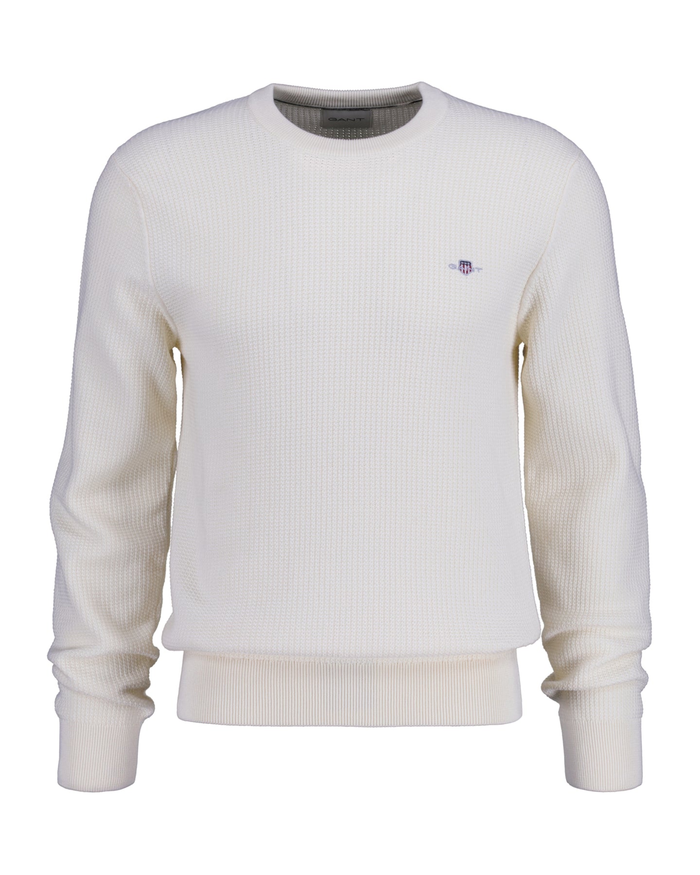 Micro Cotton Texture C-Neck - Cream