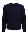 Micro Cotton Texture C-Neck - Evening Blue