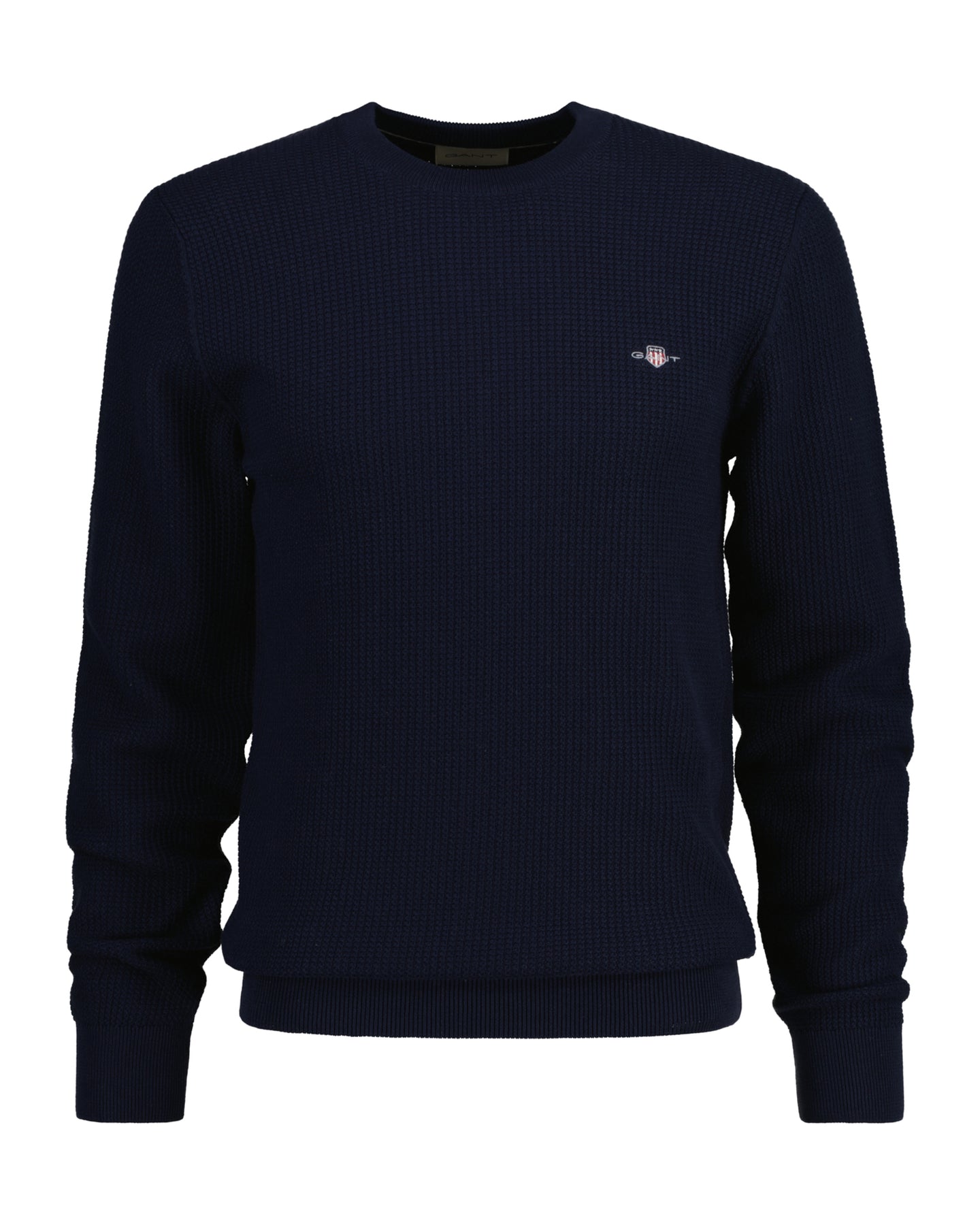 Micro Cotton Texture C-Neck - Evening Blue