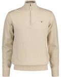 Classic Cotton Half Zip - Ochre Melange