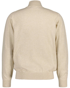 Classic Cotton Half Zip - Ochre Melange