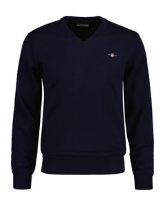 Ctn/Wo V-Neck - Evening Blue