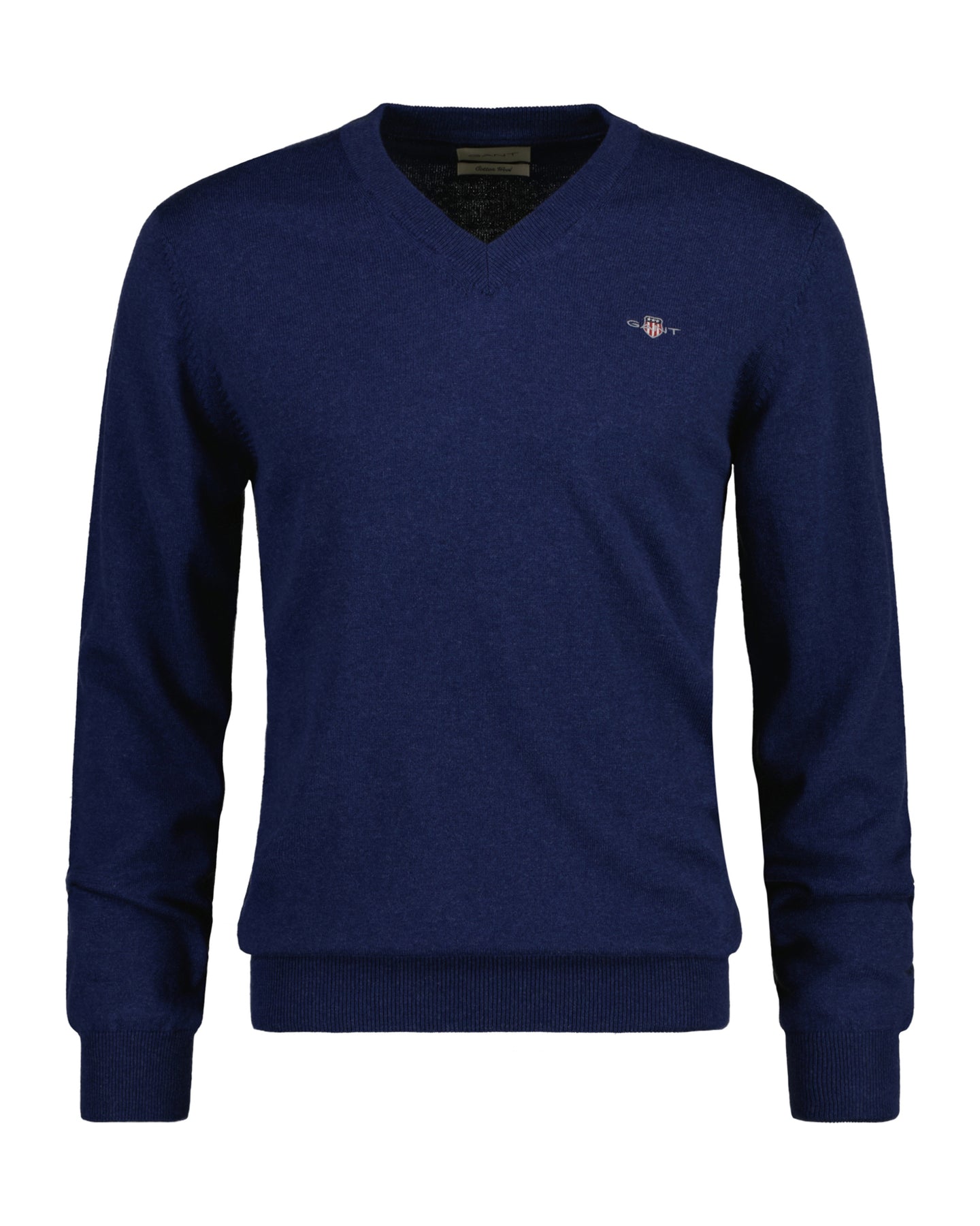 Ctn/Wo V-Neck - Marine Melange