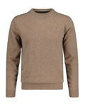 Superfine Lambswool C-Neck - Dark Sand Melange