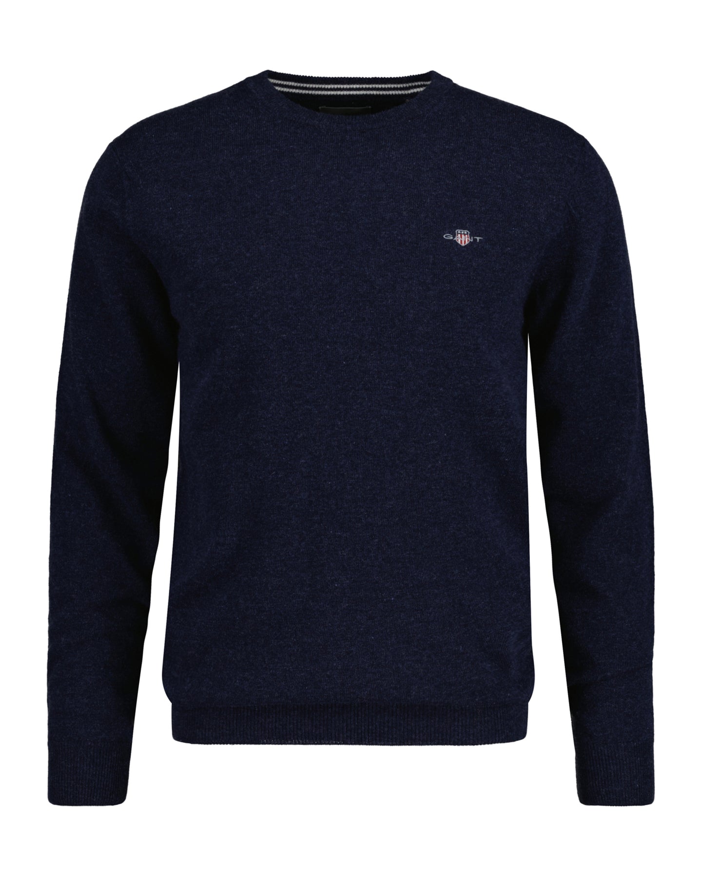 Superfine Lambswool C-Neck - Dark Navy Melange