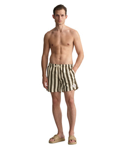 CF Block Stripe Swim Shorts - Racing Green