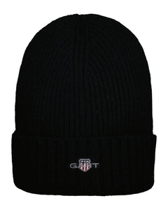 Shield Wool Beanie - Unisex - Black