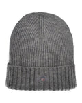 Shield Wool Beanie - Unisex  - Grey Melange