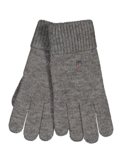 Shield Wool Gloves - Grey Melange