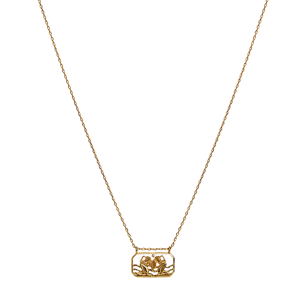 Zodiac Gemini Necklace (Tvilling) - Gold