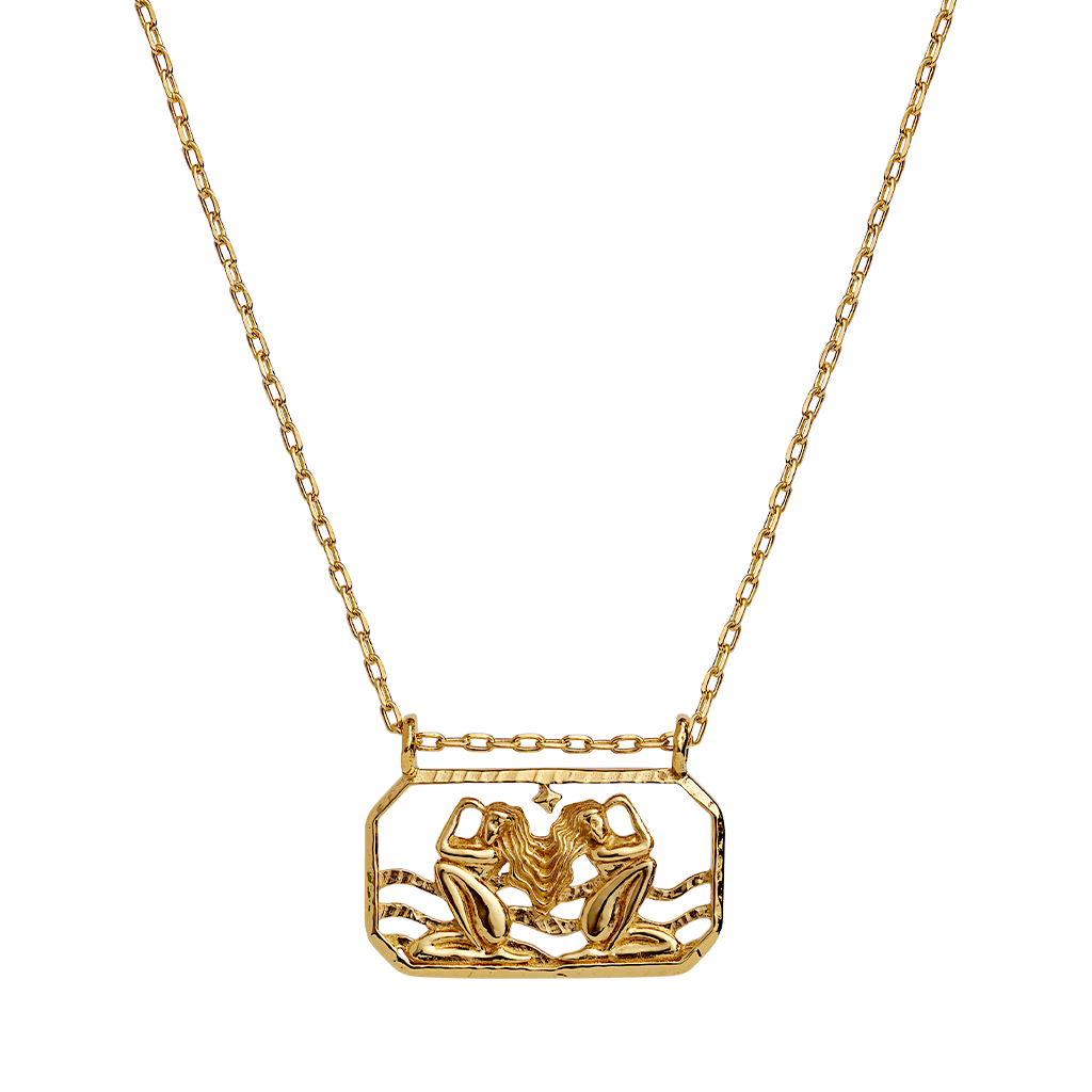 Zodiac Gemini Necklace (Tvilling) - Gold