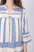 Gunvor Aztec Dress - Blue - Neo Noir - Kjoler - VILLOID.no