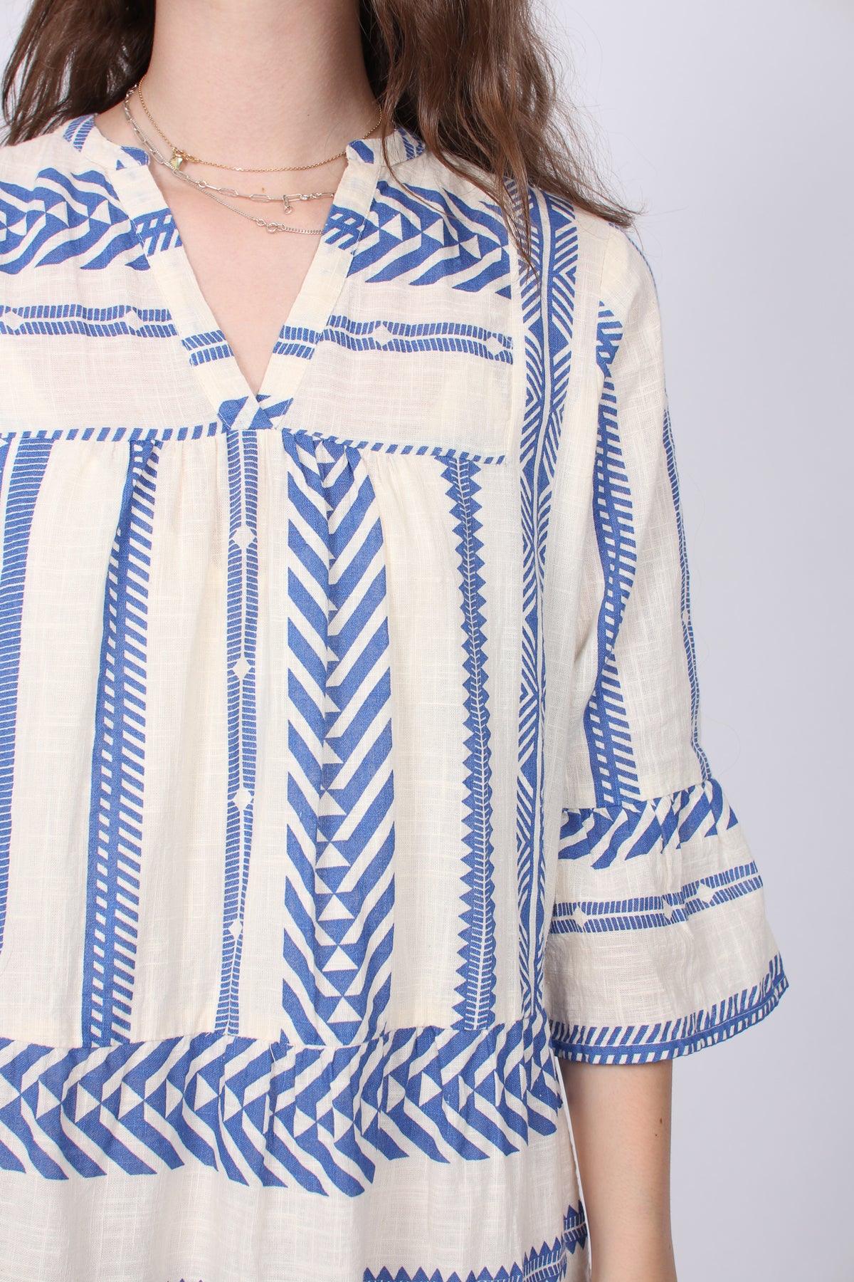 Gunvor Aztec Dress - Blue - Neo Noir - Kjoler - VILLOID.no
