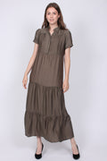 Zoey Dress - Dusty Army - Neo Noir - Kjoler - VILLOID.no