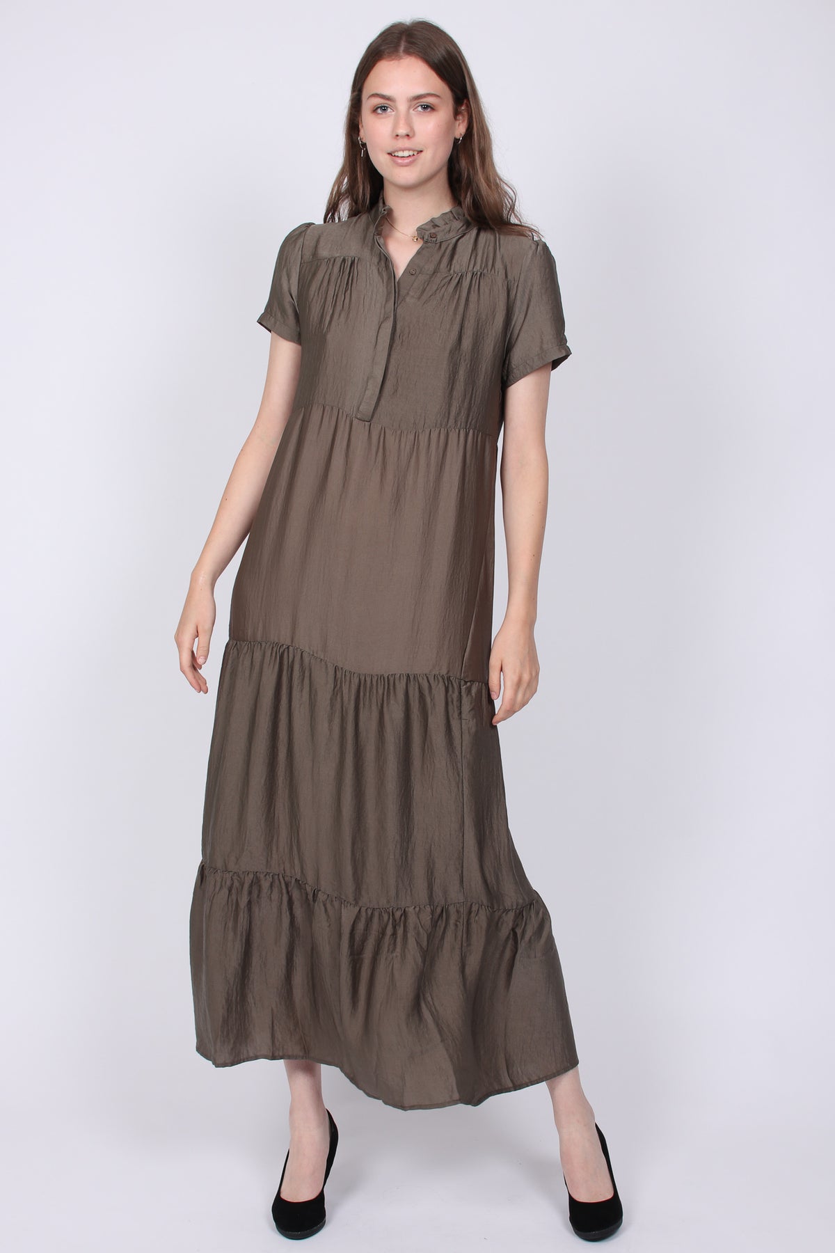 Zoey Dress - Dusty Army - Neo Noir - Kjoler - VILLOID.no