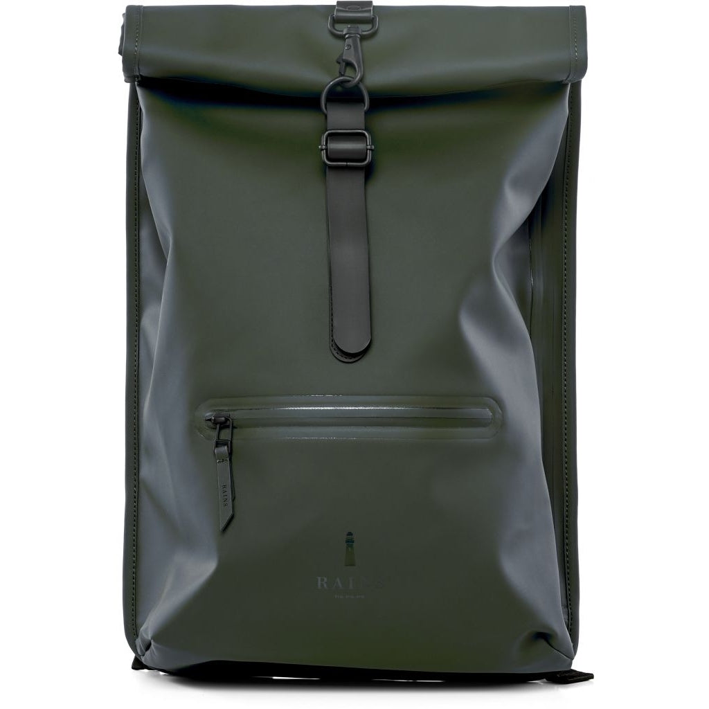 Roll Top Rucksack - Green - Rains - Tilbehør - VILLOID.no
