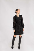 Helene Wrap Dress - Black