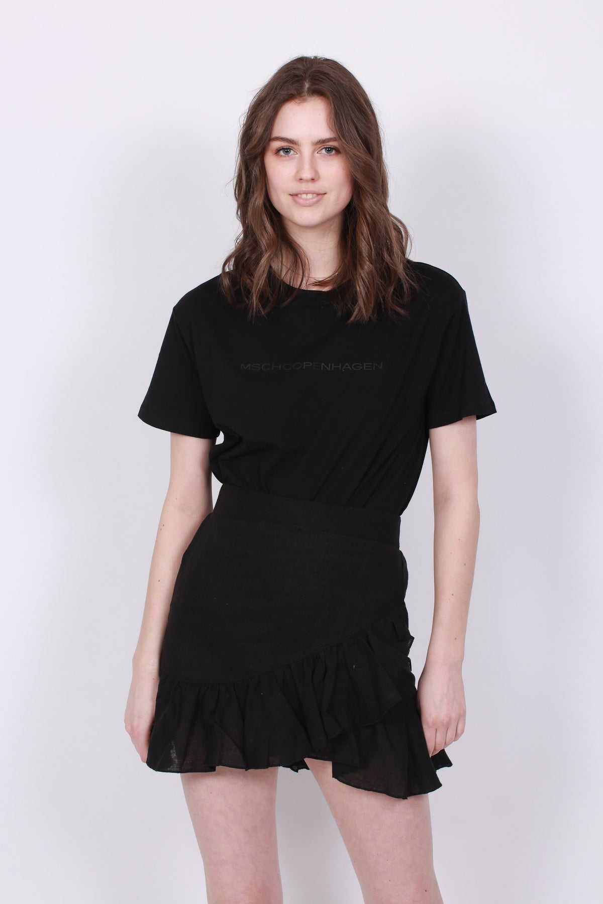 Julli Linen Skirt - Black - Ella & il - Skjørt - VILLOID.no