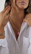 Nostalgia Bear with Pave Connector - Candy Pink