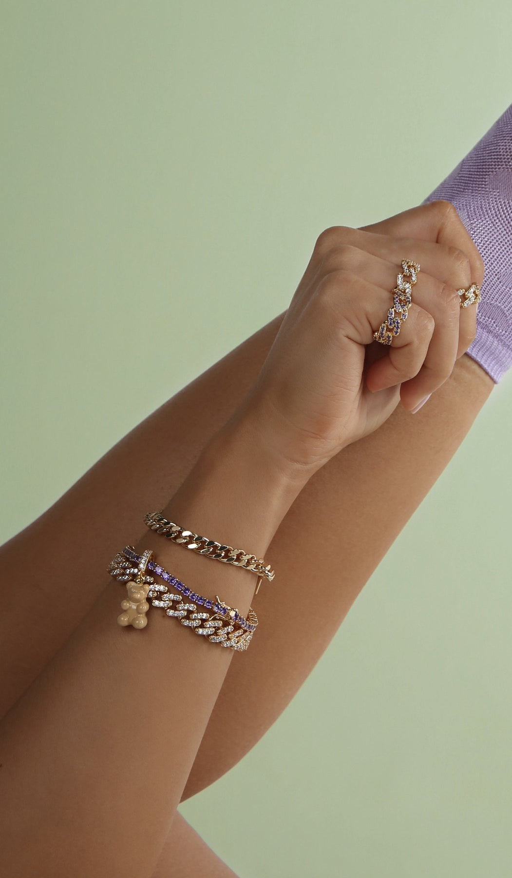 Mexican Chain Bracelet - Clear