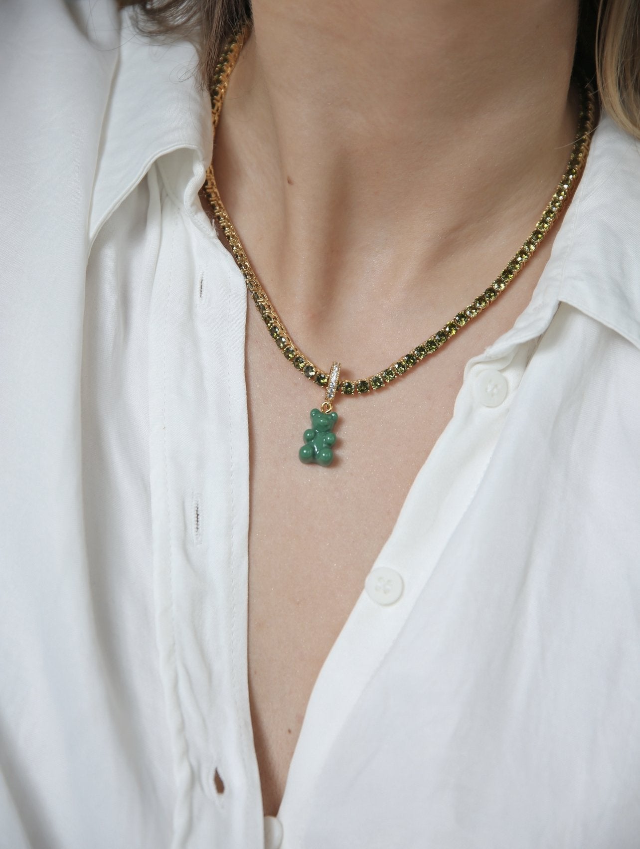 Nostalgia Bear with Pave Connector - Vegan