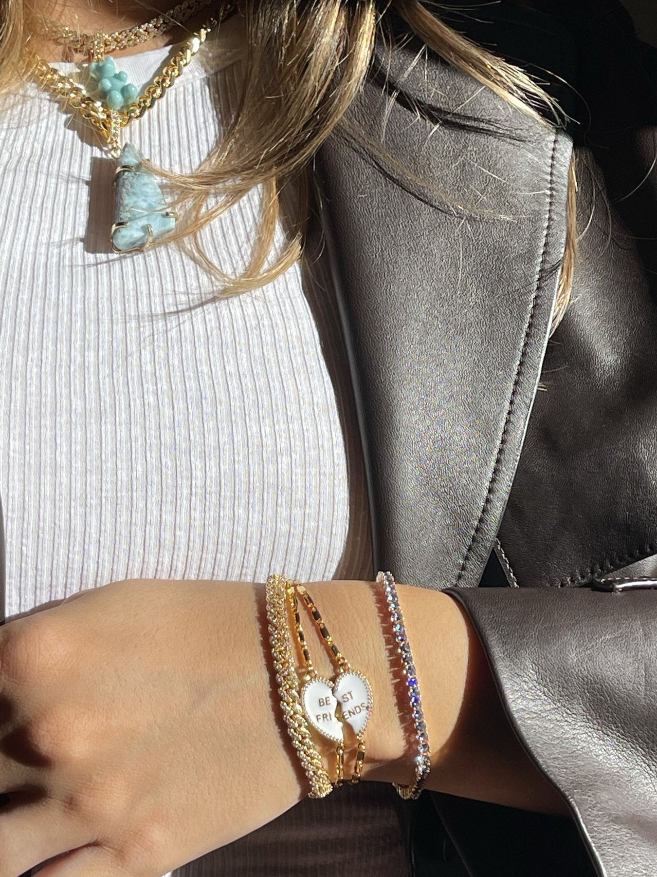 Crystal Haze Best Friend Armband - Powder
