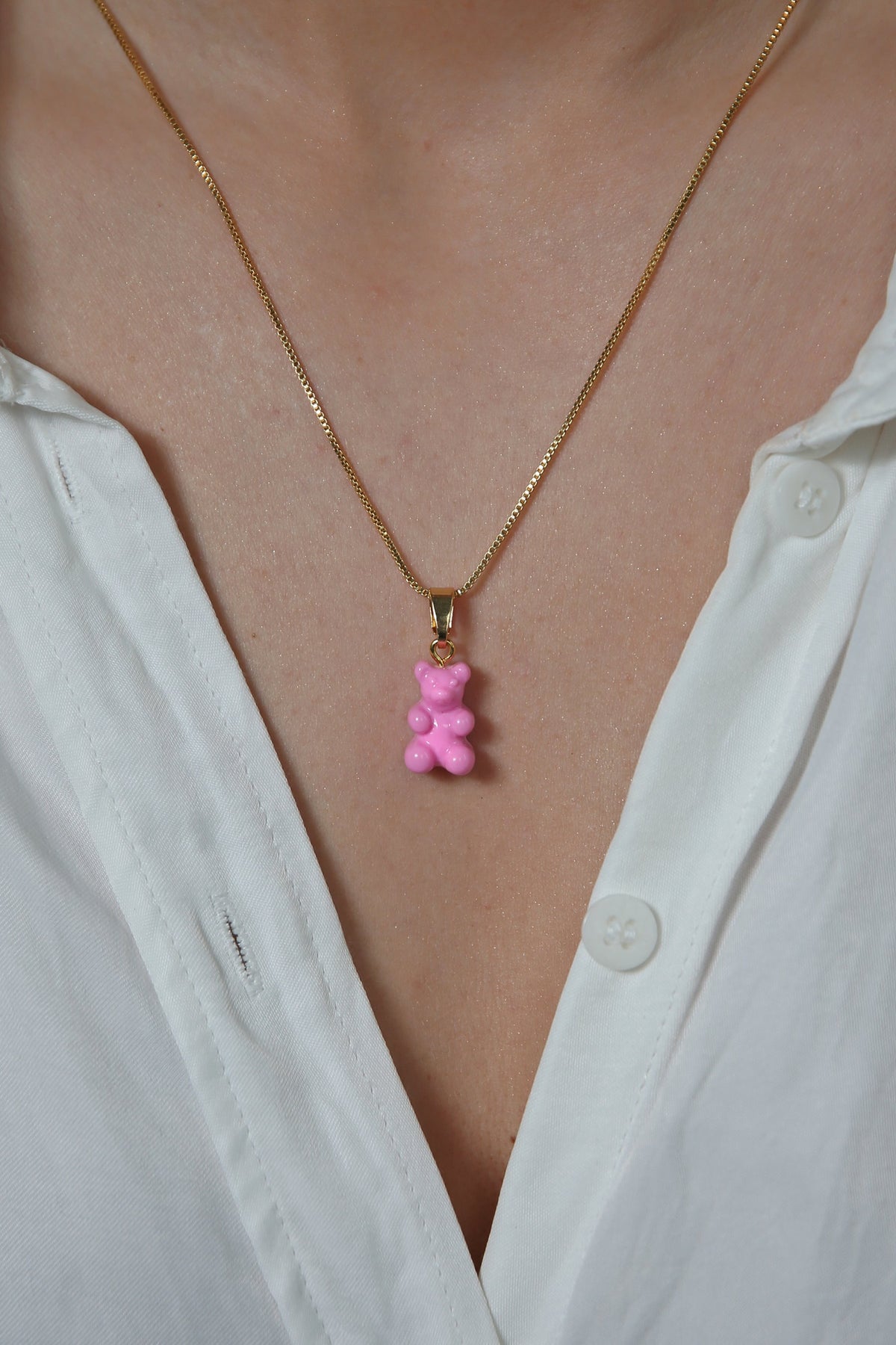 Nostalgia Bear with Classic Connector - Candy Pink