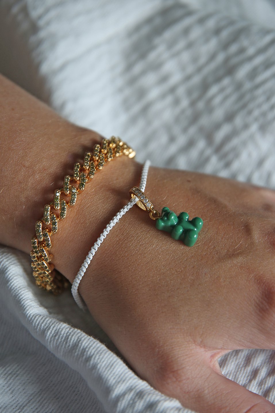 Nostalgia Bear with Pave Connector - Vegan