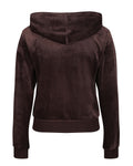 Robertson Classic Velour Zip Hoodie - Java