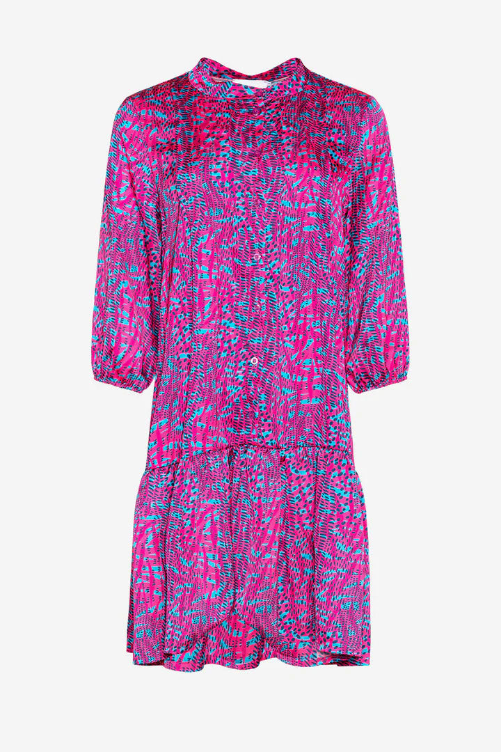 Imogene Sh. Dress - Pink Animal Mix