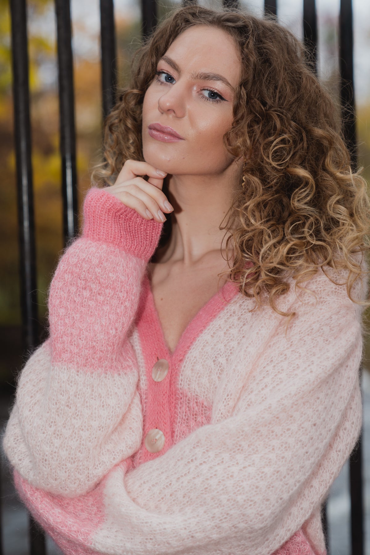 Sebastia Knit Cardigan - Quartz Pink