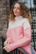 Herrin Knit T-Neck - Camellia Rose